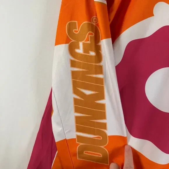 Dunkin’ Donuts Men’s S/M Dunkings Performance Shirt Orange Stretch Lightweight - Picture 8 of 9